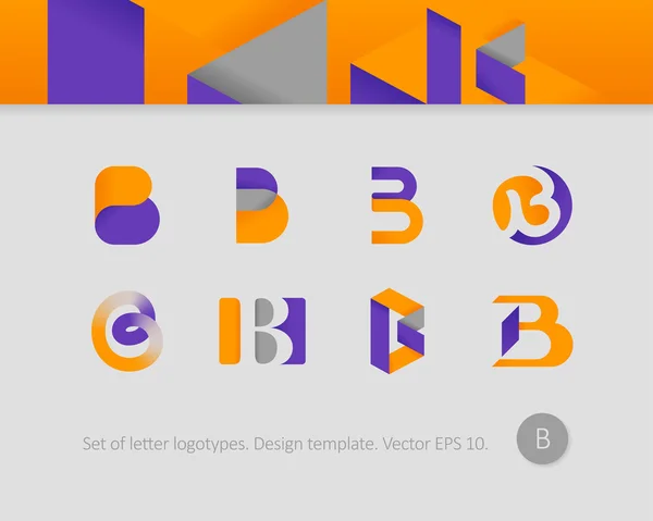 Iconos de letras estilizadas — Archivo Imágenes Vectoriales