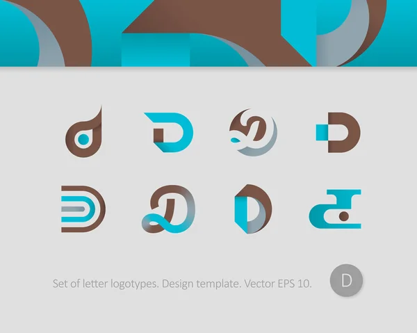 Icone stilizzate della lettera — Vettoriale Stock
