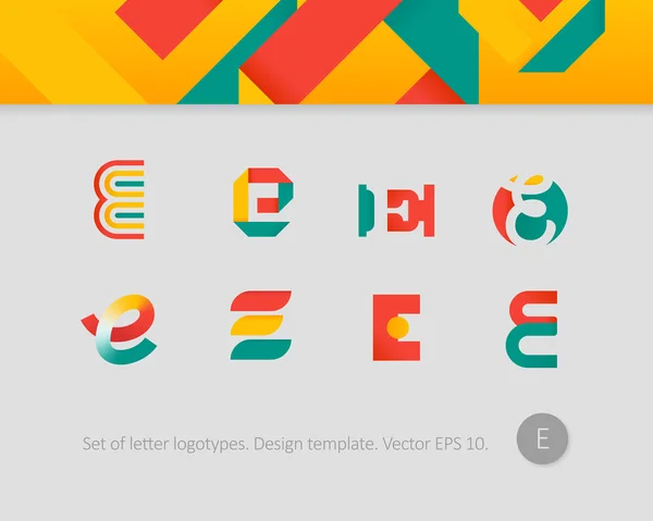 Iconos de letras estilizadas — Vector de stock