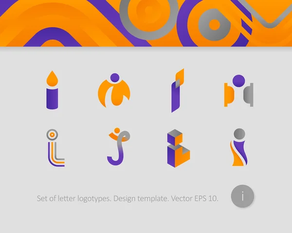 Iconos de letras estilizadas — Vector de stock