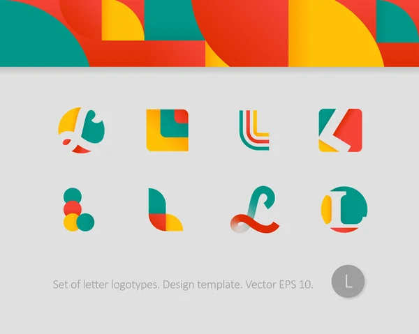 Iconos de letras estilizadas — Vector de stock