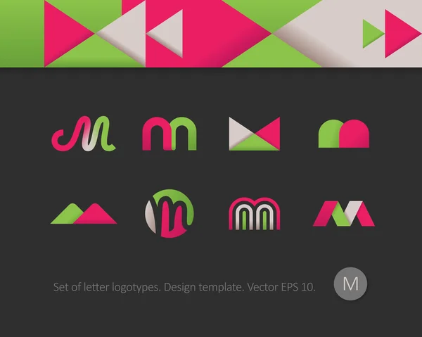 Icônes lettre stylisée — Image vectorielle