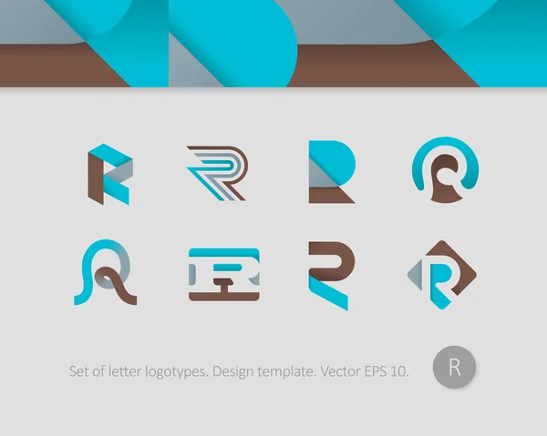 Iconos de letras estilizadas — Vector de stock