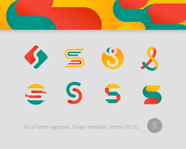 Iconos de letras estilizadas — Vector de stock