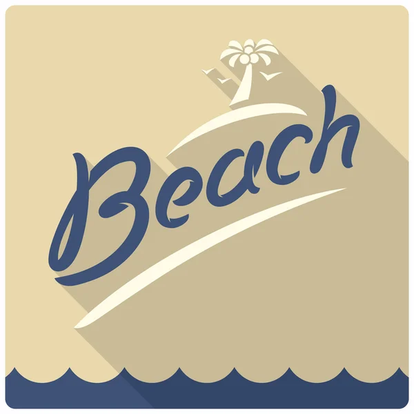 Verano lettering playa — Vector de stock