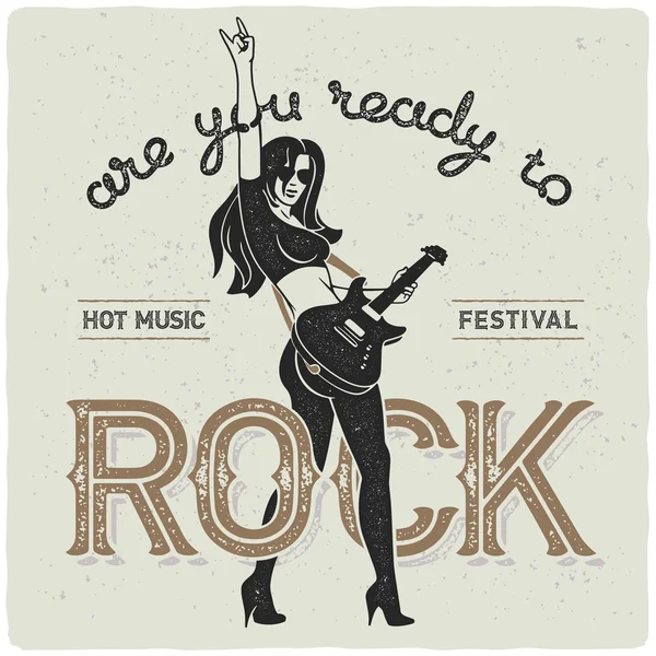 Hot rock star — Stock Vector