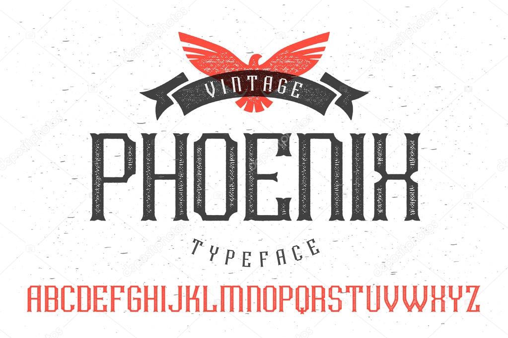 Vintage font Phoenix Typeface