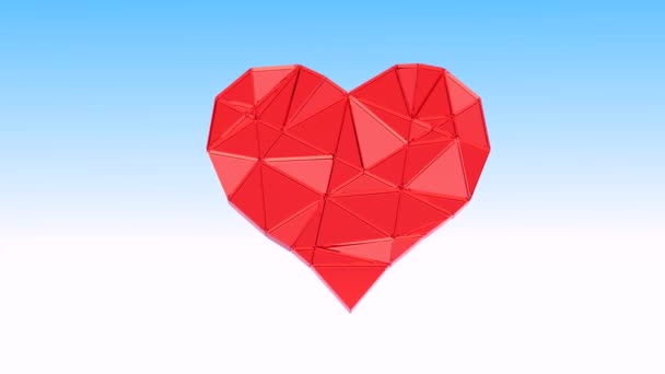 Coeur rouge composé de nombreuses petites pièces .