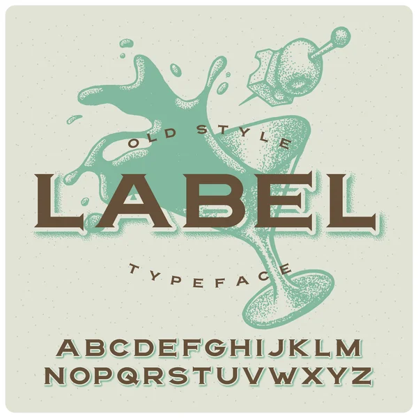 Vermouth label typeface — Stok Vektör