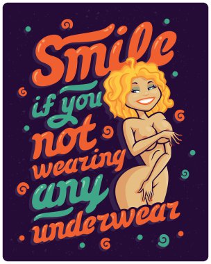 Sevimli küçük kız ve sloganı