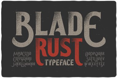 Typeface on dark grunge background clipart