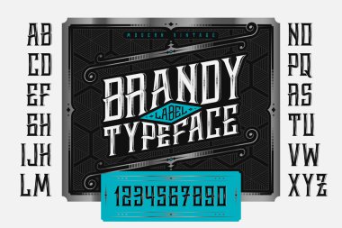 Brandy Label Typeface clipart