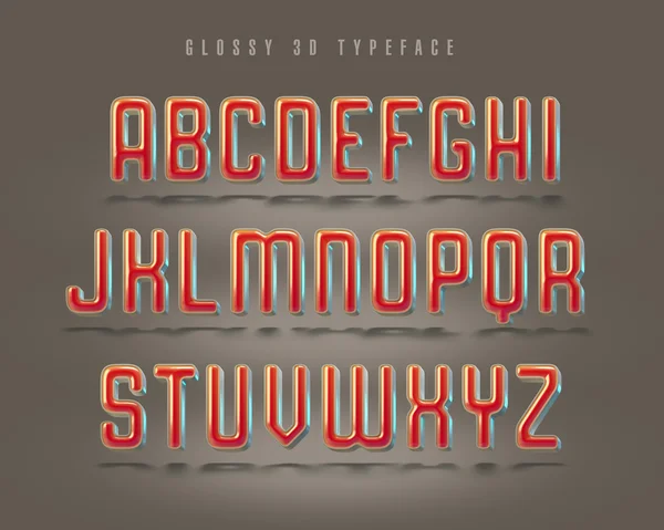 Fancy rounded 3d typeface — Stock Photo, Image