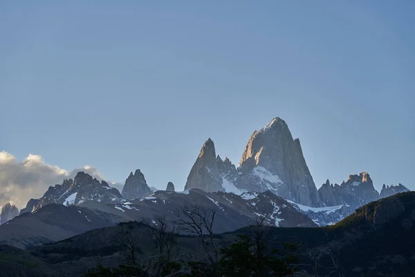 Mount Fitzroy High Characteristic Mountain Peak Southern Argentina Patagonia South — Stock Photo, Image