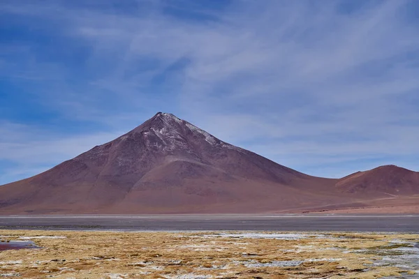 Laguna Colorada Lagoa Vermelha Lago Salgado Raso Altiplano Bolívia Dentro — Fotografia de Stock