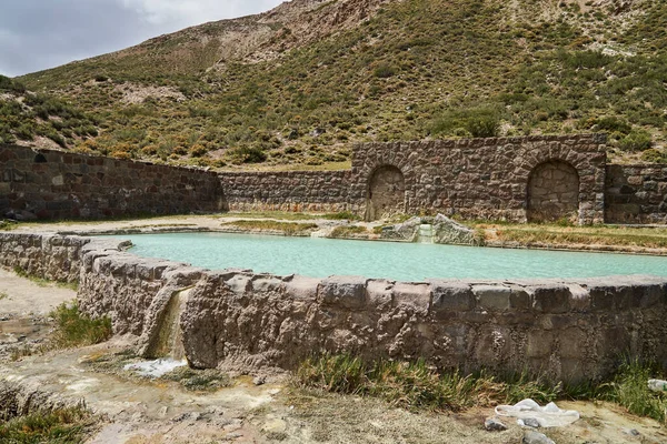 Régi Elhagyatott Romjai Hotel Termas Del Sosneado Andean Hegység Argentína — Stock Fotó