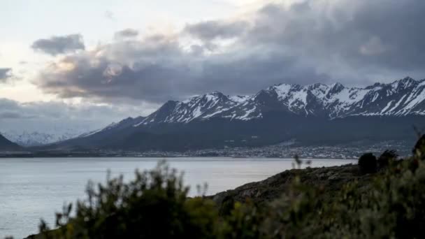 Ushuaia Tierra Del Fuego Argentynie Jest Najbardziej Wysuniętym Południe Miastem — Wideo stockowe