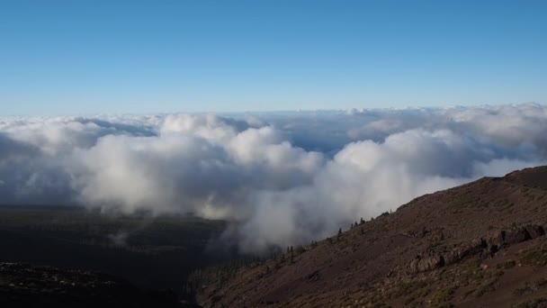 Teide Volcano Highest Peak Island Tenerife Spain Popular Travel Destination — Stock Video