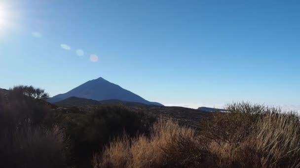 Teide Volcano Highest Peak Island Tenerife Spain Popular Travel Destination — Stock Video