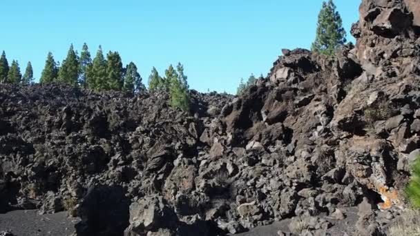 Teide Spanya Nın Tenerife Adasındaki Yüksek Volkandır Yürüyüş Yürüyüş Için — Stok video