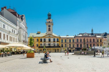 Cieszyn, Iskie Voivodeship Poland - 30 Haziran 2021: Güney Polonya 'da Çek Cumhuriyeti sınırında, slaskie Voyvoda, Cieszyn poviat yetkililerinin merkezi.