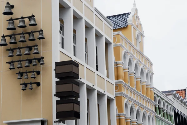 Architecture details of the colonial houses in Willemstad. Curacao, Netherlands Antilles