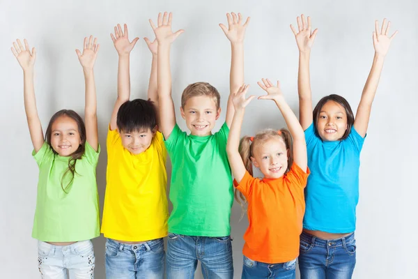 Group of multiracial funny children — Stock Photo, Image