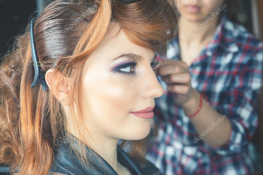 Fashion Hairstyle Make Up Hair Saloon Stock Photo C Petunyia
