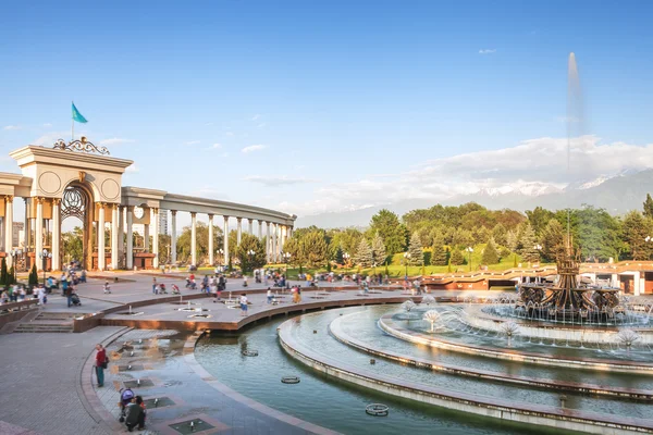 Fountain di Almaty, Kazakhstan — Stok Foto