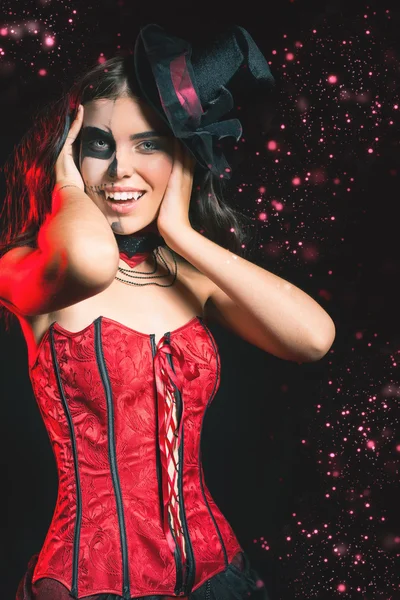 Mulher de moda fada celebrando Halloween ou Ano Novo ! — Fotografia de Stock