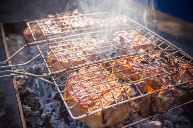 arka plan Barbekü biftek