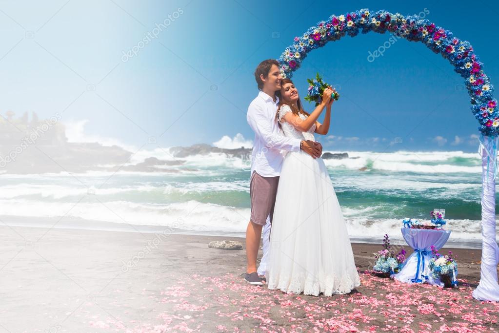 wedding celebration at the beach