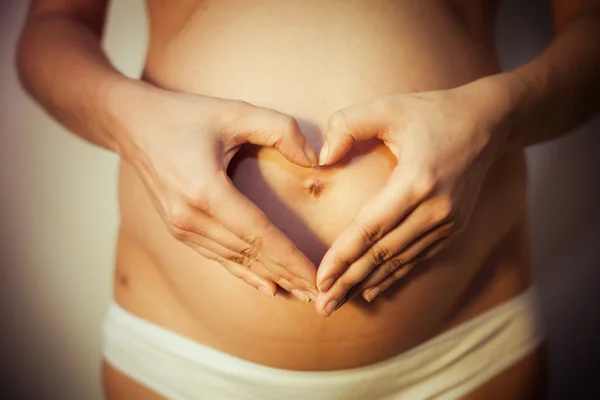 Pregnant woman with concept of love