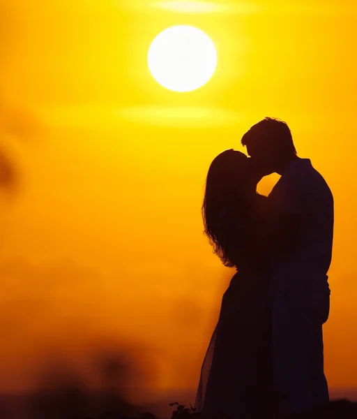 Couple of lovers at background — Stock Photo, Image