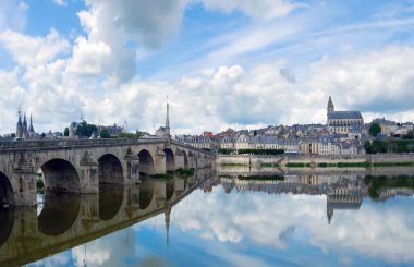 Panorama of the bridge in Blois