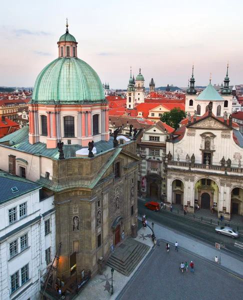 Top view in the old part of Prague. — Stock Photo, Image