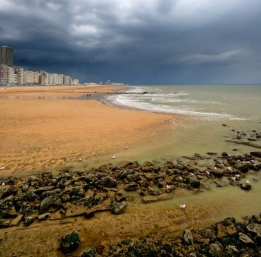 Belçika resort Oostende sahil şeridi