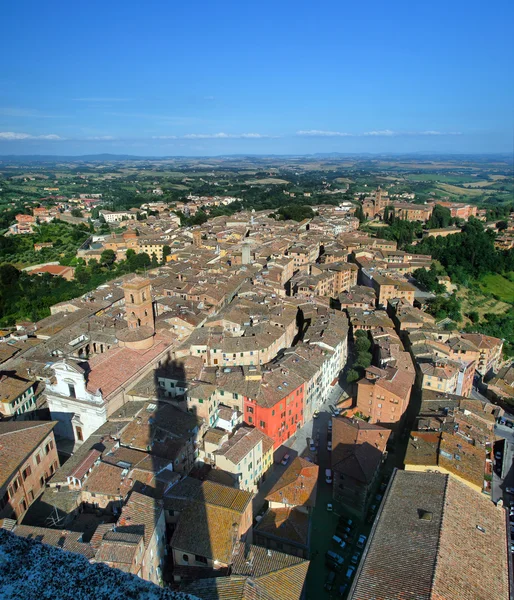 Aerial view image of ancient italian city — Stock Photo, Image