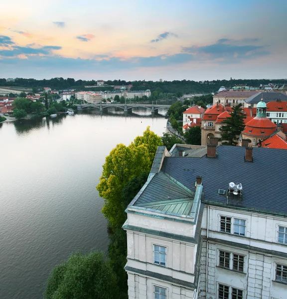 Prague the sunset — Stock Photo, Image