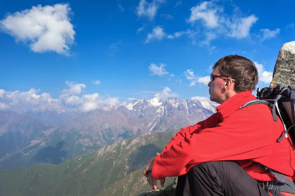 Young man on top. — Stock Photo, Image