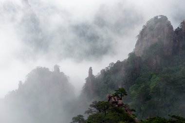 Sarı Huangshan dağ, Huang Shan, China.