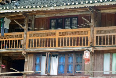 Zhaoxing Dong Çin Köyü eski mimari