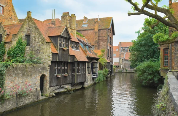 The canal of the old part in Bruges — Stock Photo, Image