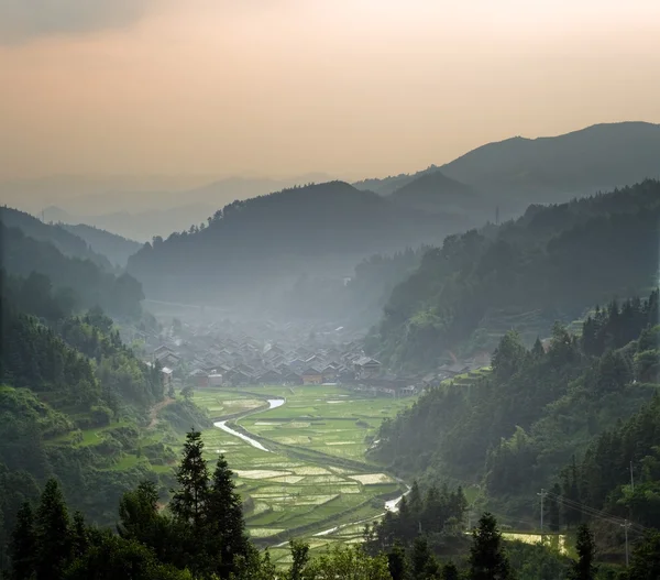 Zhaoxing Dong Chinese Village — Stock Photo, Image