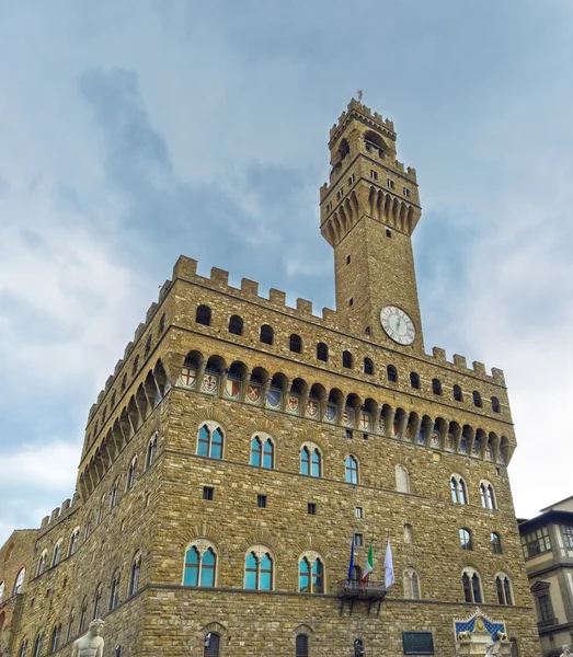 Башта годинника старого палацу, Флоренція. — стокове фото