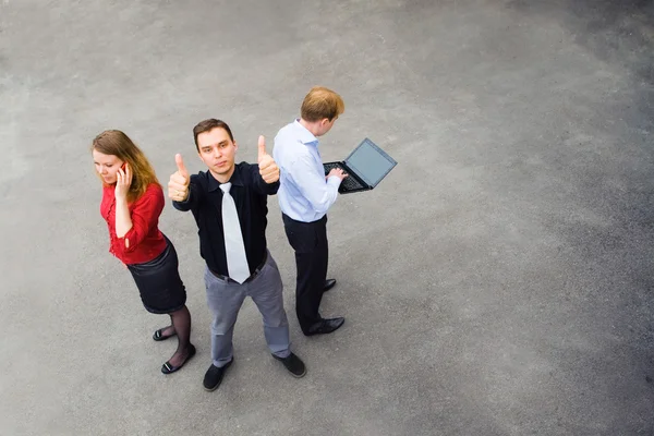 Business team è soddisfatto del suo successo — Foto Stock