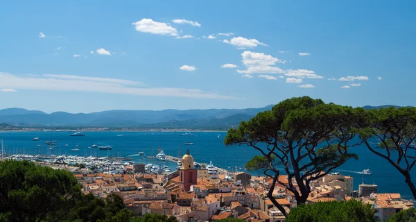 San Tropez with top view. — Stock Photo, Image