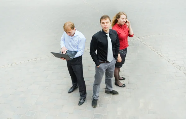 A business team on the street — Stock Photo, Image