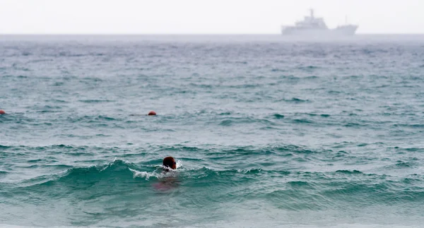 Swimming women in the sea — Stock Photo, Image