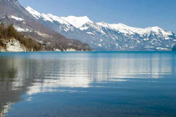 A beautiful reflection of the Alps on Lake, Interlaken, Swiss — Stock Photo, Image